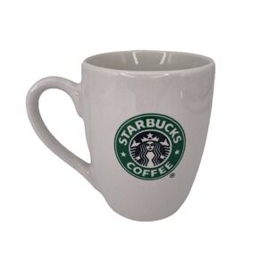 2007 Starbucks White Barrel Coffee Mug 10.2 oz Cup Collectors Logo Mermaid